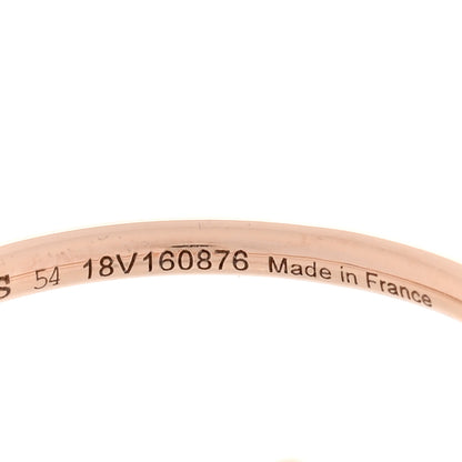 Hermes 18K Rose Gold Diamond Gambade Ring 54 6.75 5 of 6