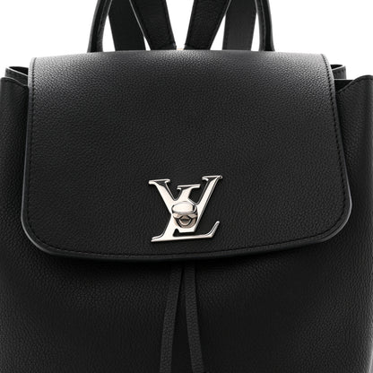 Louis Vuitton Calfskin Lockme Backpack Black 7 of 12