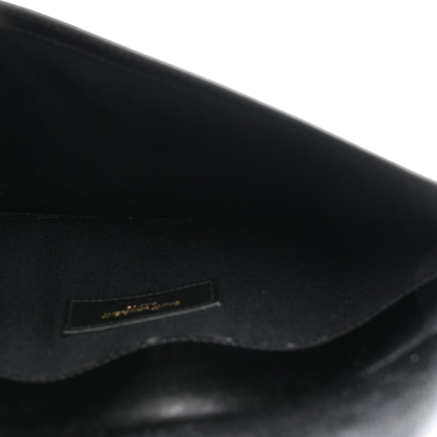 Saint Laurent Smooth Shiny Calfskin Monogram Uptown Pouch Black 5 of 8