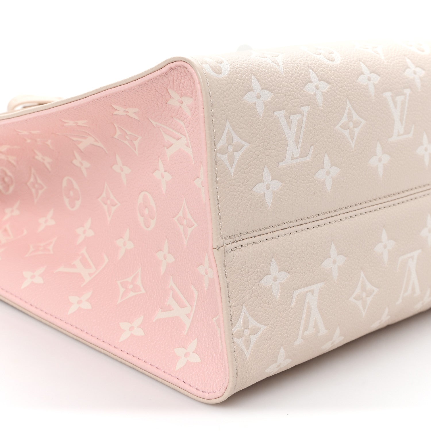 Louis Vuitton Empreinte Monogram Spring In The City Onthego MM Beige Pink Yellow 8 of 9
