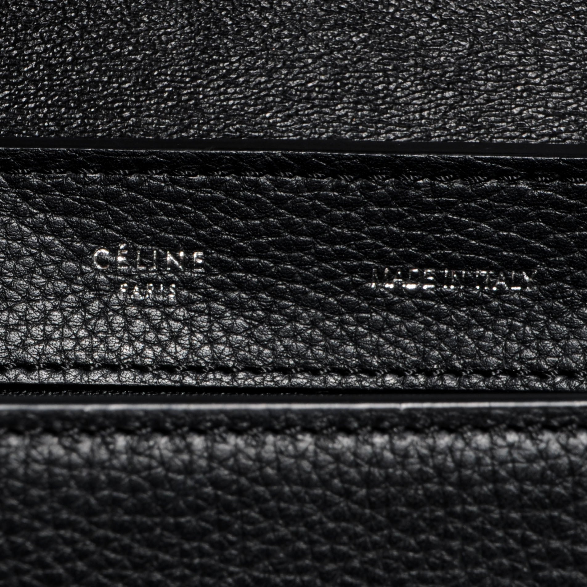 Celine Drummed Leather Suede Trapeze Small Luggage Black 6 of 8