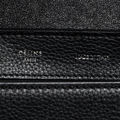 Celine Drummed Leather Suede Trapeze Small Luggage Black 6 of 8