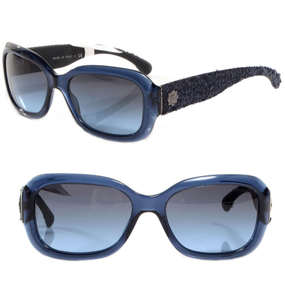 Chanel Tweed CC Sunglasses 5240 Blue Black 1 of 7