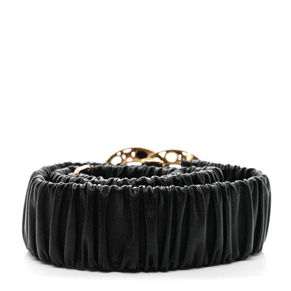 Chanel Calfskin Gripoix Poured Glass Along The Nile CC Belt 80 32 Black Gold Orange 2 of 5