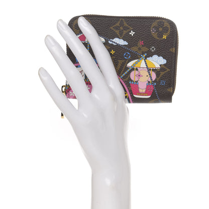 Louis Vuitton Monogram 2020 Christmas Animation Big Wheel Zippy Coin Purse Rose Ballerine 2 of 7