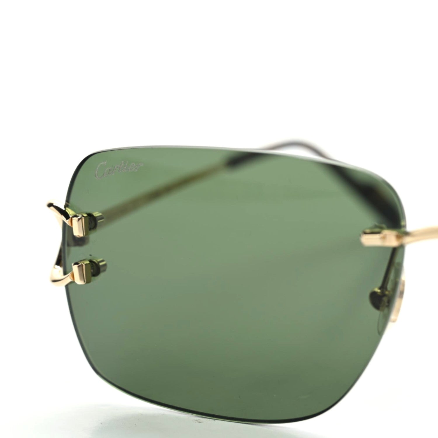 Cartier Signature C De Cartier Sunglasses Gold Green 8 of 8