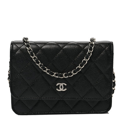 Chanel Caviar Quilted Mini Wallet On Chain WOC Black 1 of 8