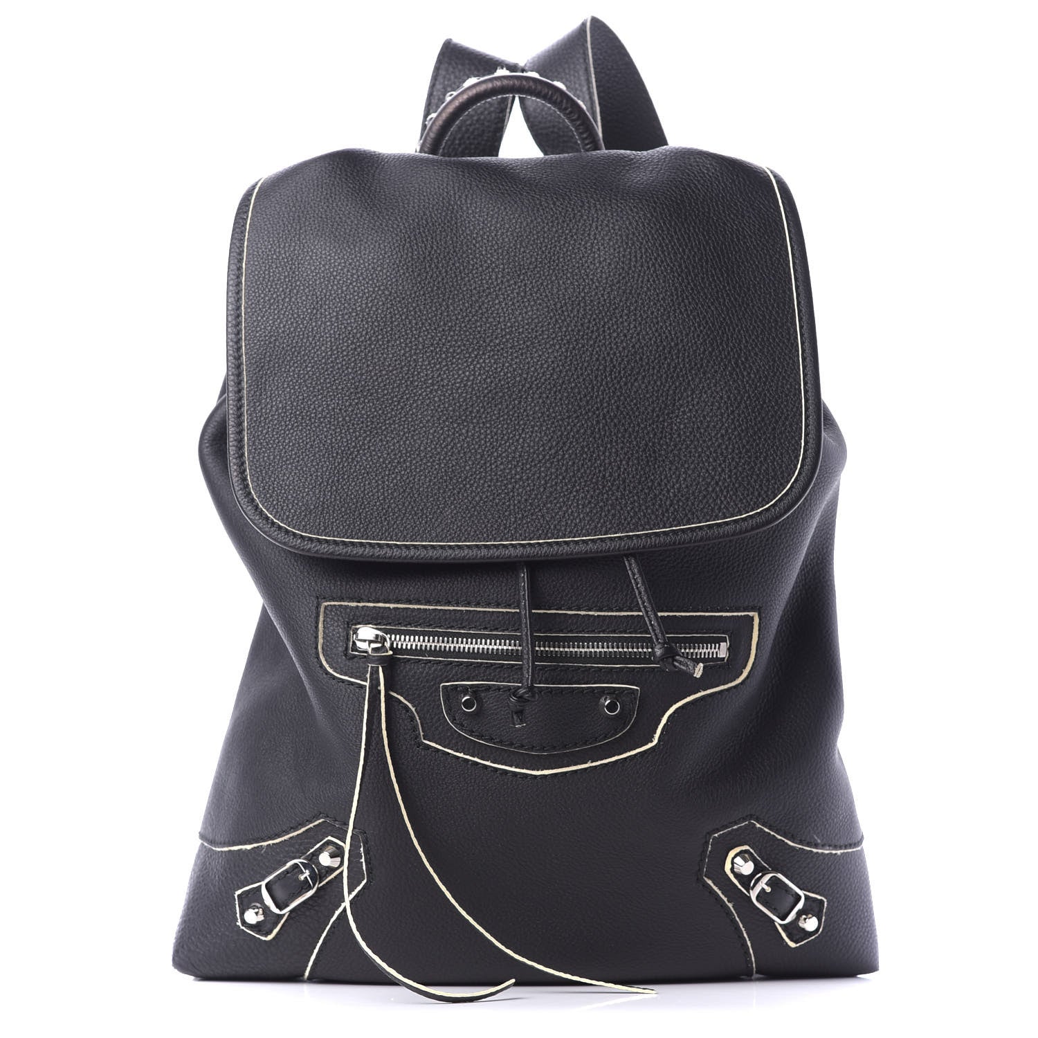 Balenciaga Veau Classic Silver Hardware S Traveler Backpack Black 1 of 13