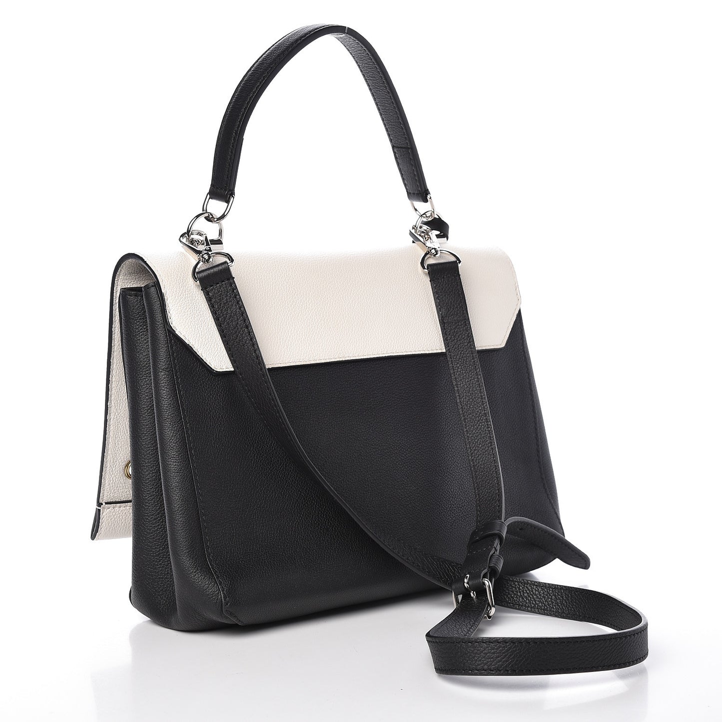 Calfskin Mechanical Flowers Lockme II Black White