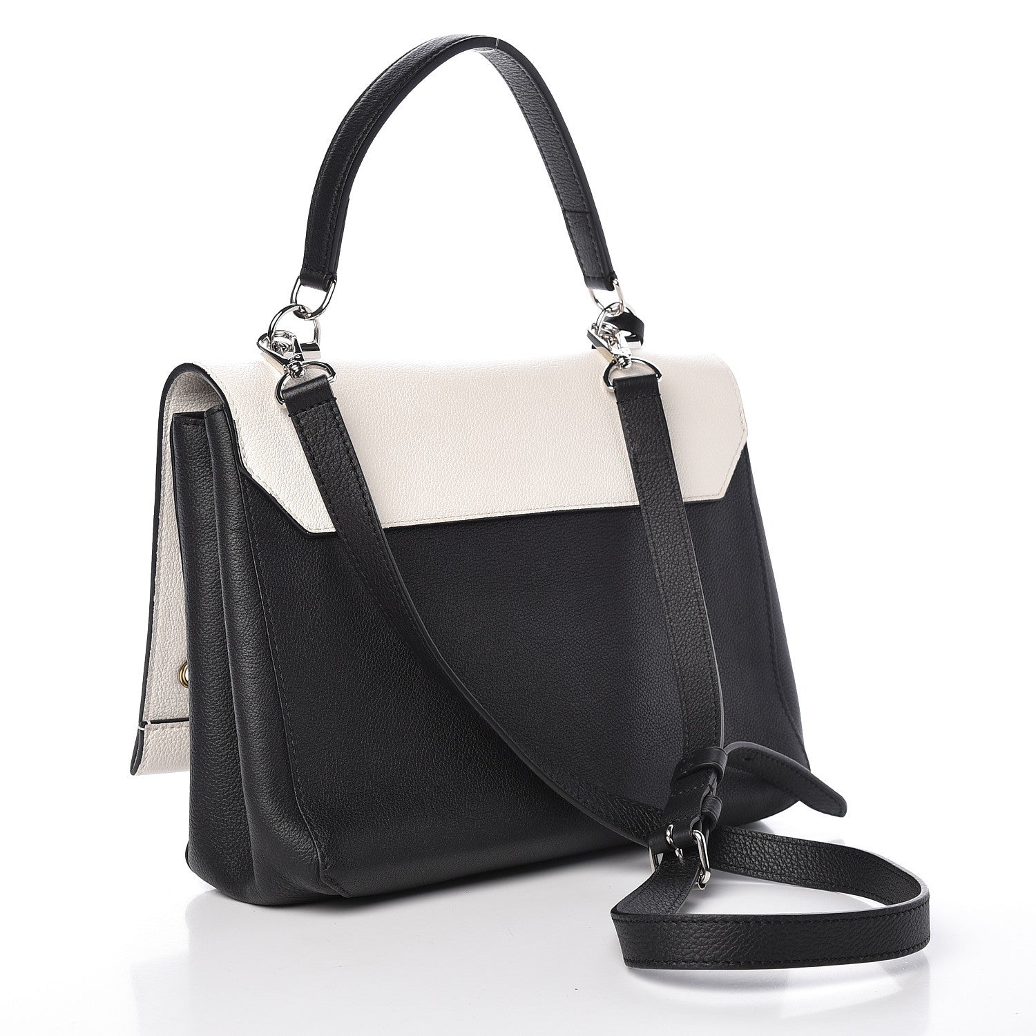 Louis Vuitton Calfskin Mechanical Flowers Lockme II Black White 3 of 10