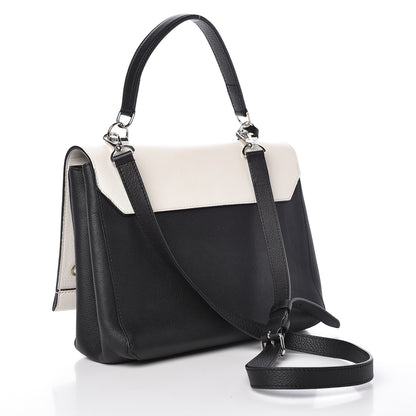 Louis Vuitton Calfskin Mechanical Flowers Lockme II Black White 3 of 10