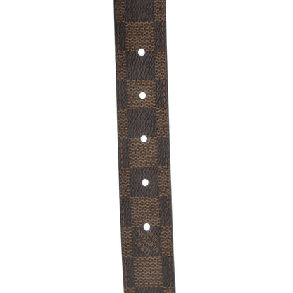 Louis Vuitton Damier Ebene LV Paris Buckle Belt 100 40 Gold 3 of 7