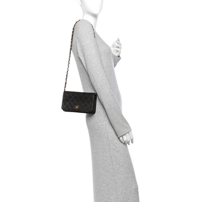 Chanel Lambskin Quilted Mini Single Flap Bag Black 2 of 15