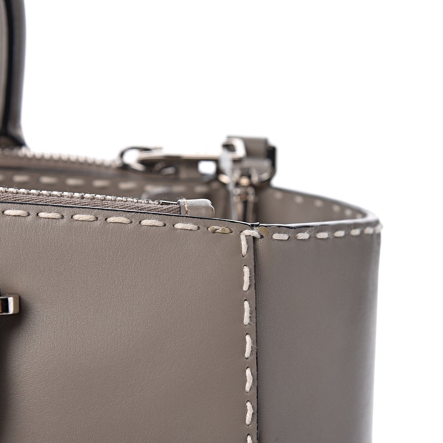 Prada City Calf Small Hand Stitched Galleria Double Zip Tote Calce 12 of 14