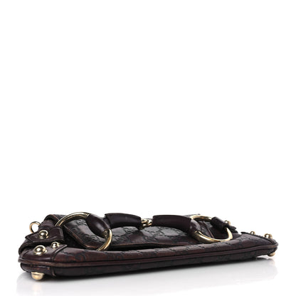 Gucci Guccissima Small Horsebit Chain Clutch Chocolate 4 of 14
