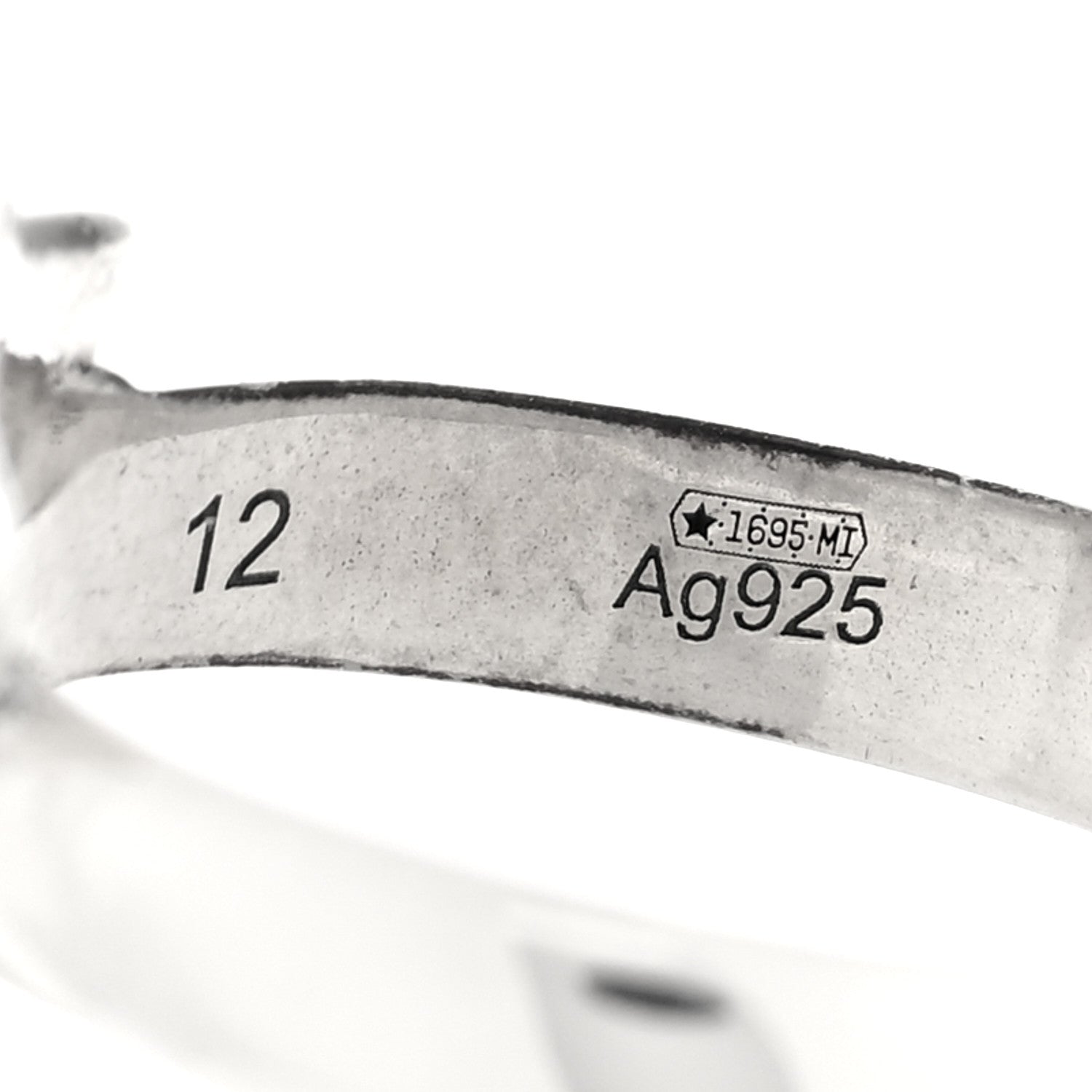 Gucci Sterling Silver Blind for Love Star Cat Ring 51 5.75 6 of 6