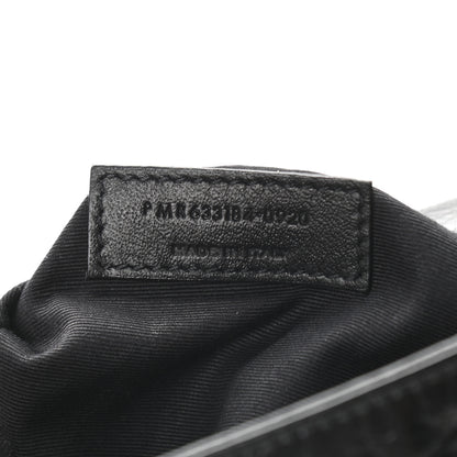 Saint Laurent Crinkled Calfskin Matelasse Monogram Medium Niki Chain Satchel Black 7 of 9
