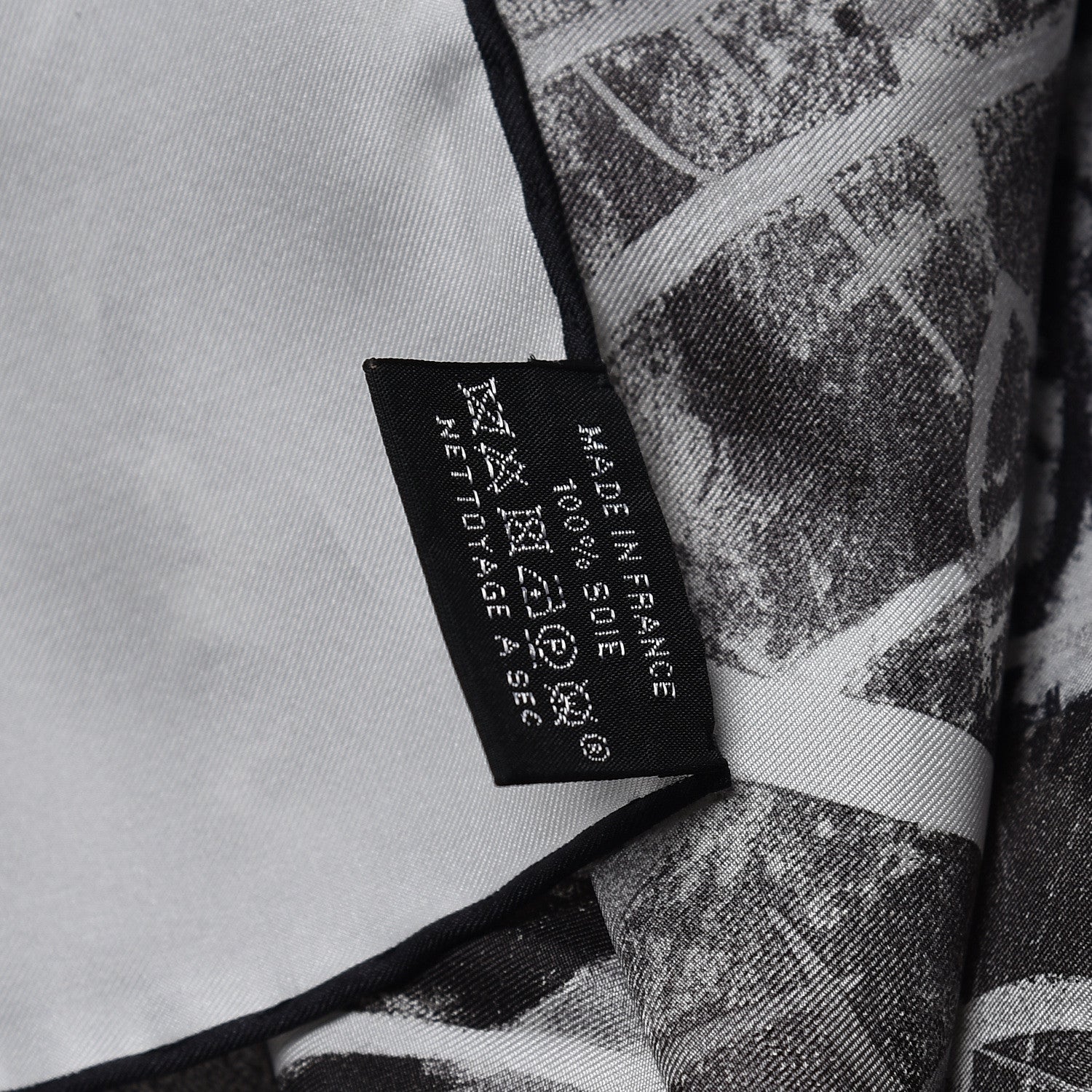 Hermes Silk Panthera Pardus Scarf 140 Black White Anthracite 6 of 6