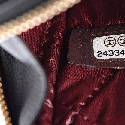 Chanel Caviar Quilted Small Curvy Pouch Cosmetic Case Black 7 of 8