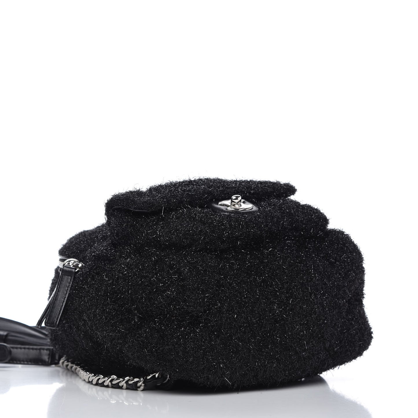 Lurex Knit Mini Pluto Glitter Backpack Black