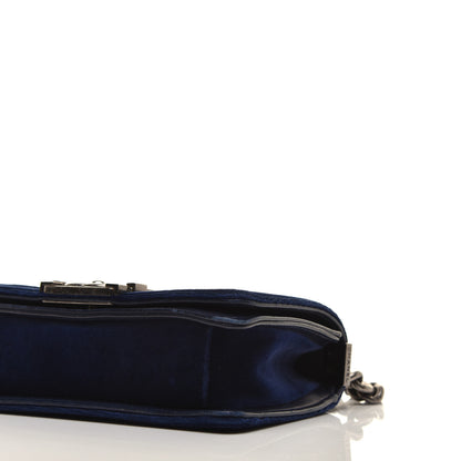 Chanel Velvet Quilted Small Boy Flap Blue 9 of 9