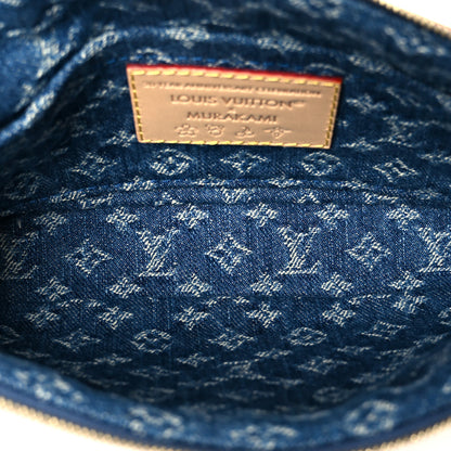 Louis Vuitton LV X TM Monogram Denim Cerises Pochette Accessories Blue 5 of 10