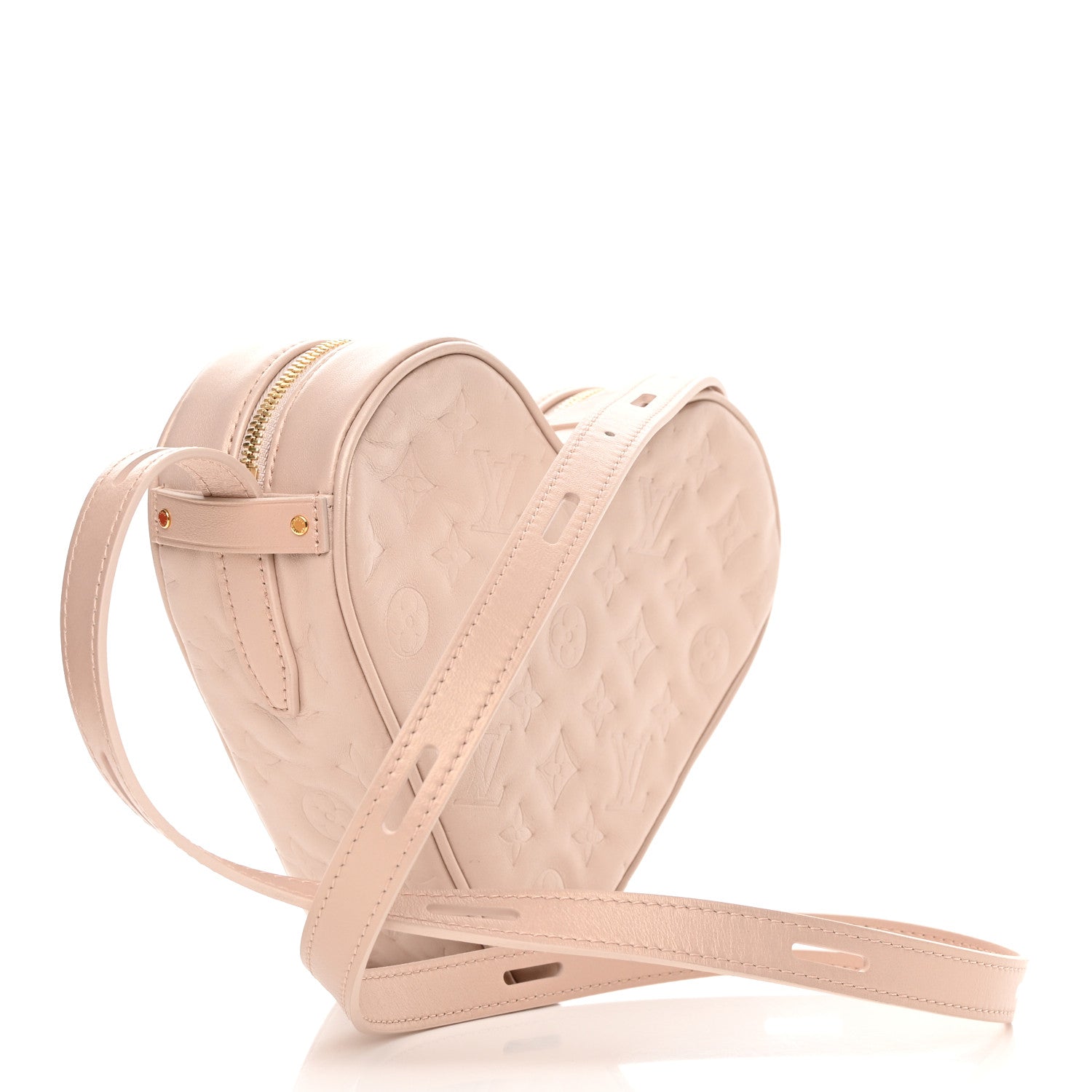 Louis Vuitton Lambskin Embossed Monogram Fall In Love Sac Coeur Light Pink 3 of 9
