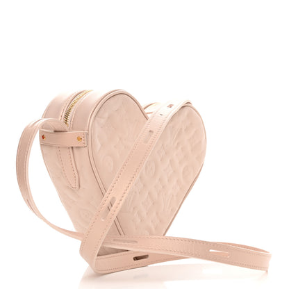 Louis Vuitton Lambskin Embossed Monogram Fall In Love Sac Coeur Light Pink 3 of 9