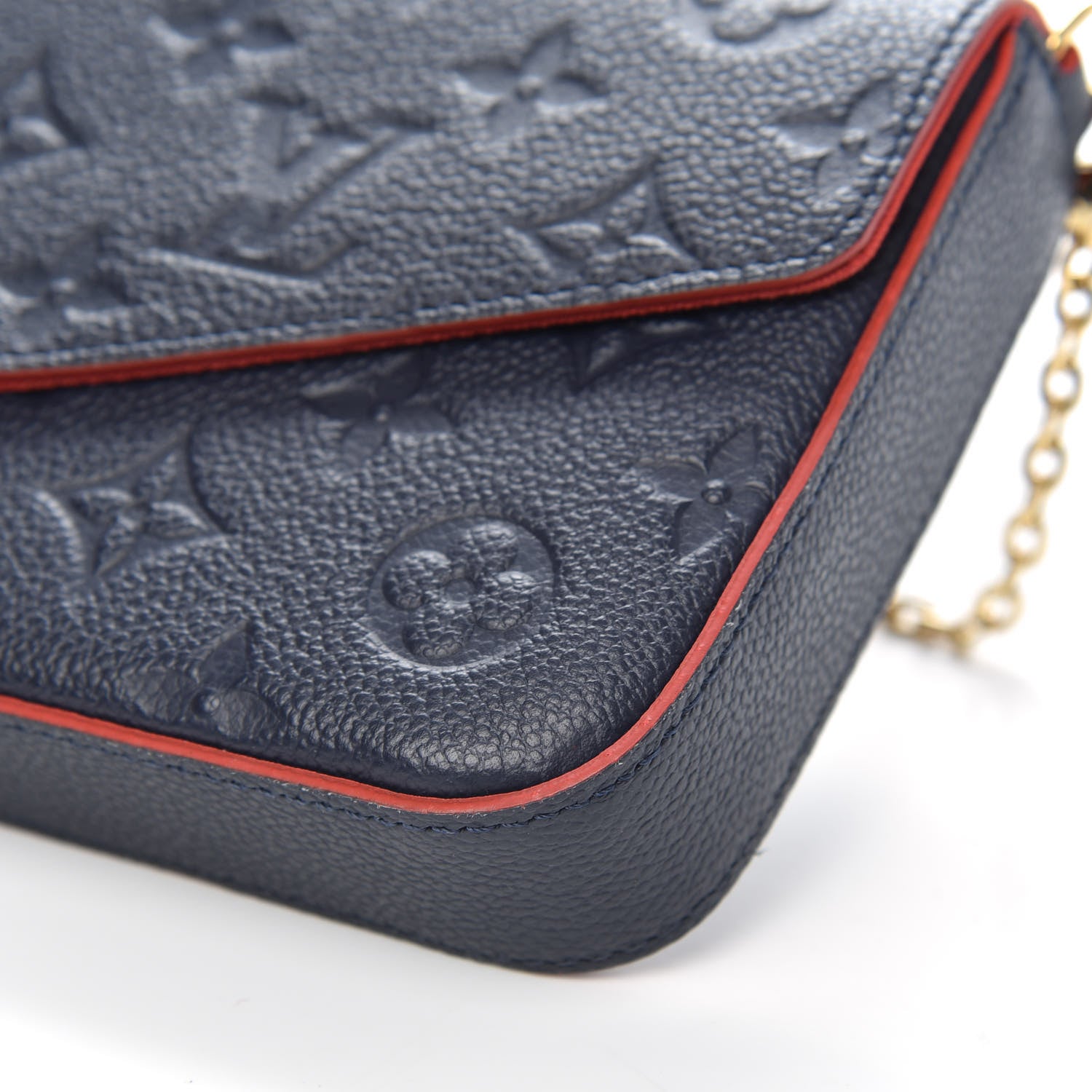 Louis Vuitton Empreinte Pochette Felicie Chain Wallet Marine Rouge 10 of 11