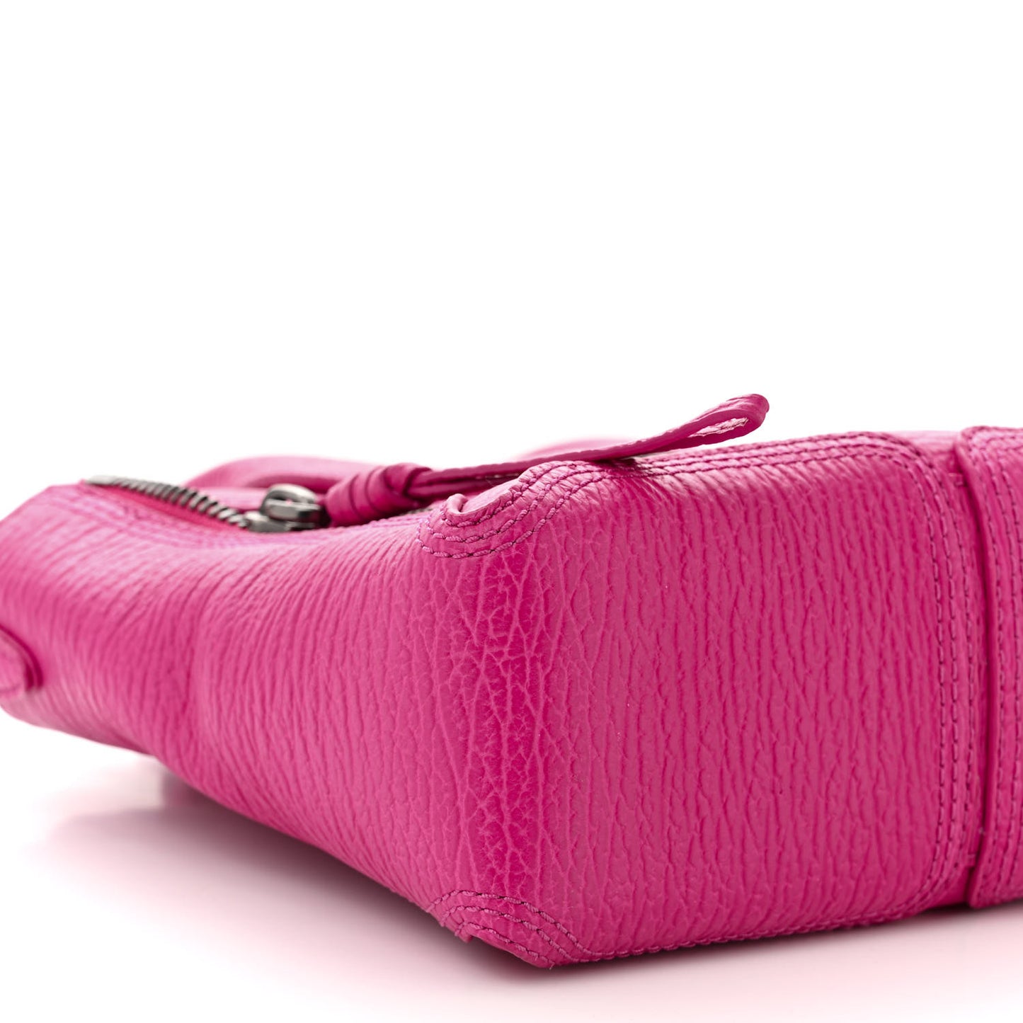 Textured Calfskin Mini Pashli Satchel Bright Fuchsia