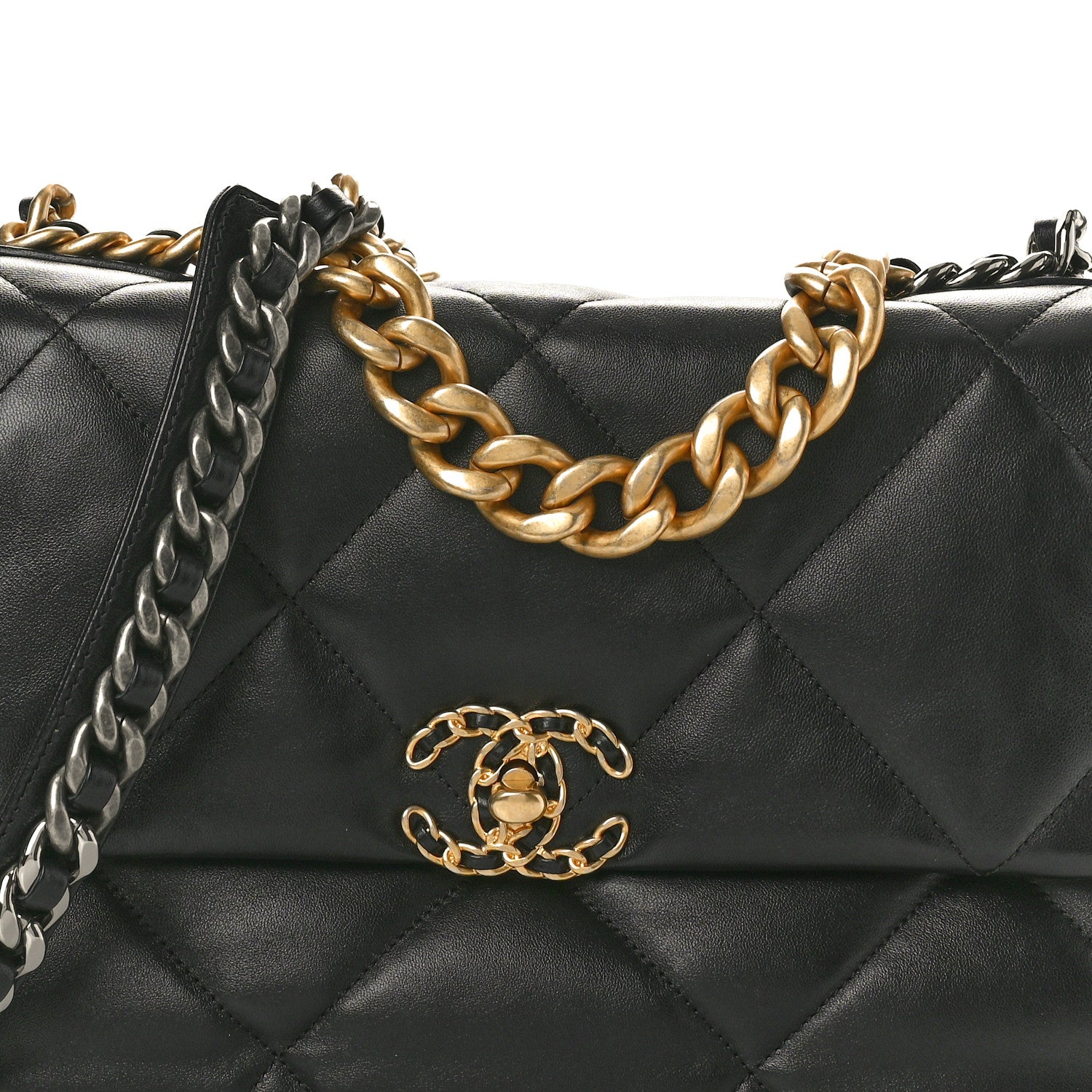 Chanel Lambskin Quilted Large Chanel 19 Flap Black 8 of 11