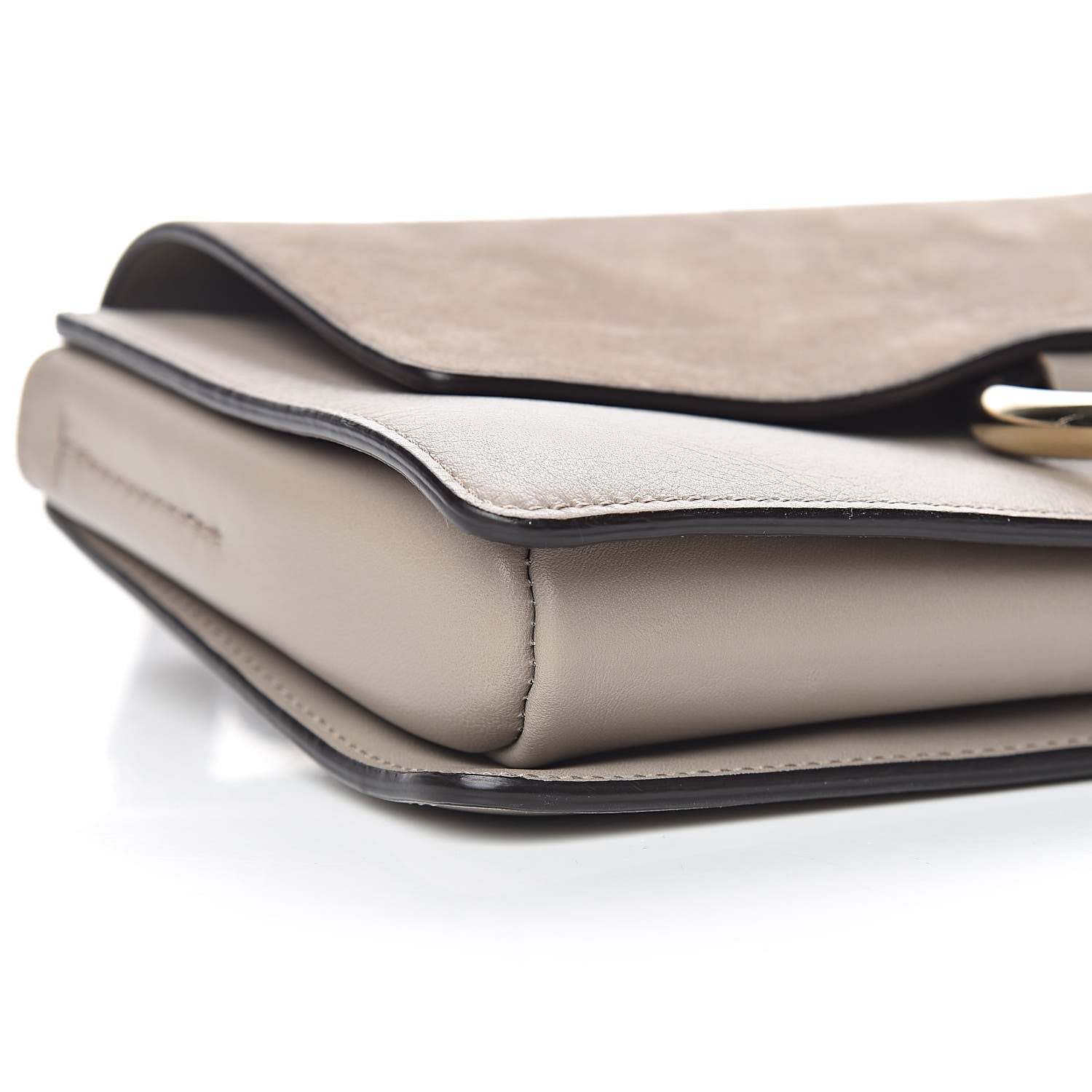 Chloe Suede Calfskin Small Faye Shoulder Bag Motty Grey 8 of 10