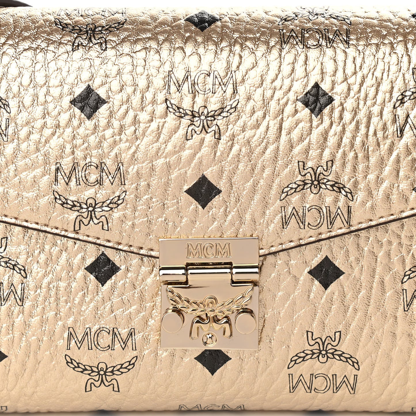 Metallic Visetos Medium Millie Crossbody Bag Berlin Gold