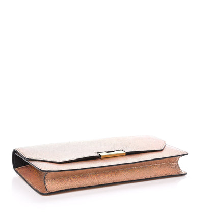 Gucci Metallic Crackled Calfskin 58 Clutch Fawn 4 of 9