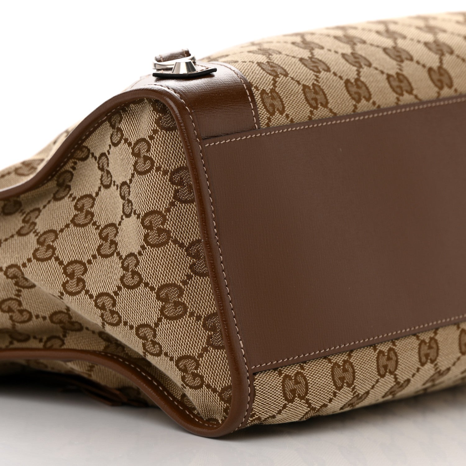 Balenciaga X GUCCI GG Monogram Azalea Calfskin Neo Classic Silver Hardware Medium City Beige Ebony Brown Sugar 9 of 10