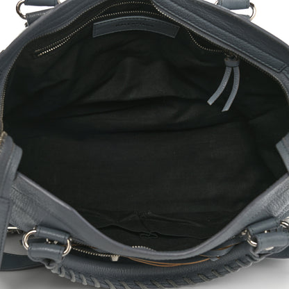 Balenciaga Chevre Silver Metallic Edge Hardware City Bleu Acier 5 of 10