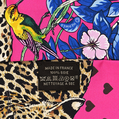 Hermes Silk Jungle Love Love Twilly Rose Vif Bleu Roy 3 of 3