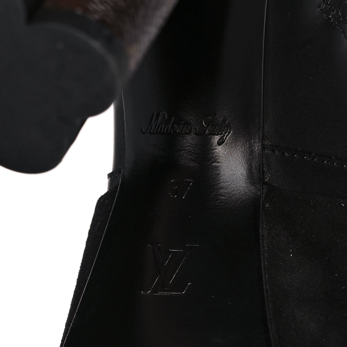 Suede Podium Platform High Boots 37 Black