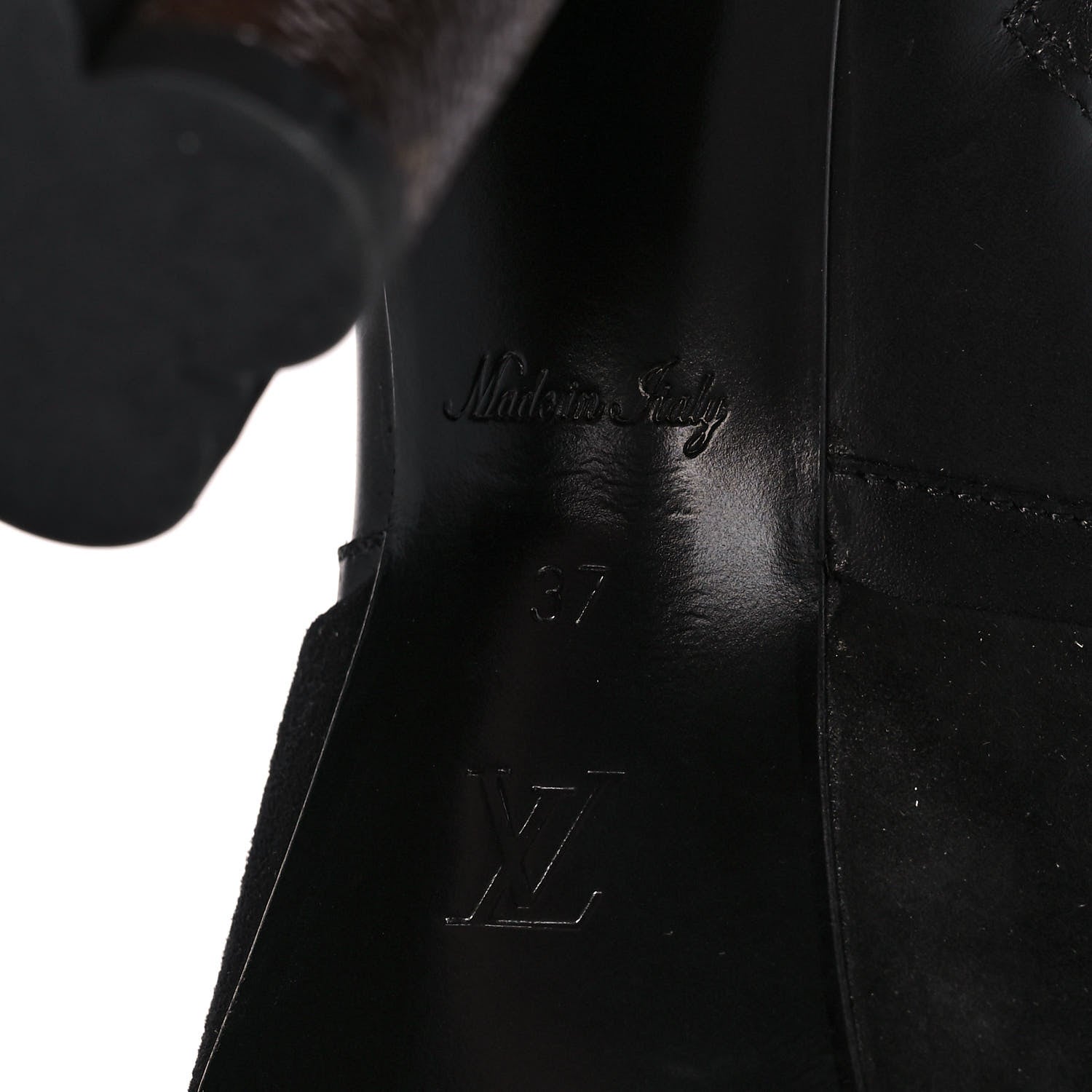 Louis Vuitton Suede Podium Platform High Boots 37 Black 6 of 9