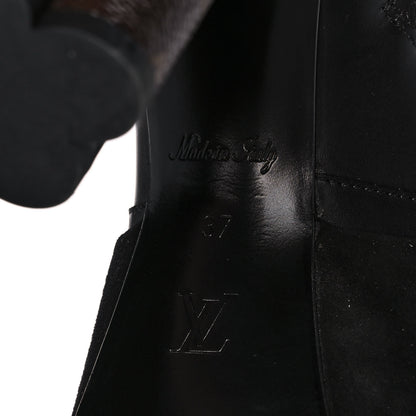 Louis Vuitton Suede Podium Platform High Boots 37 Black 6 of 9