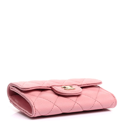 Chanel Caviar Quilted Flap Card Holder Wallet Pink 4 of 8