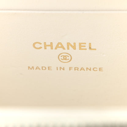 Chanel Caviar Quilted Enamel Coco Casino Small Vanity Case With Chain White White 6 of 10