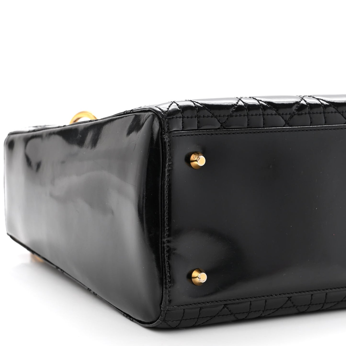 Patent Cannage Medium Lady Dior Black