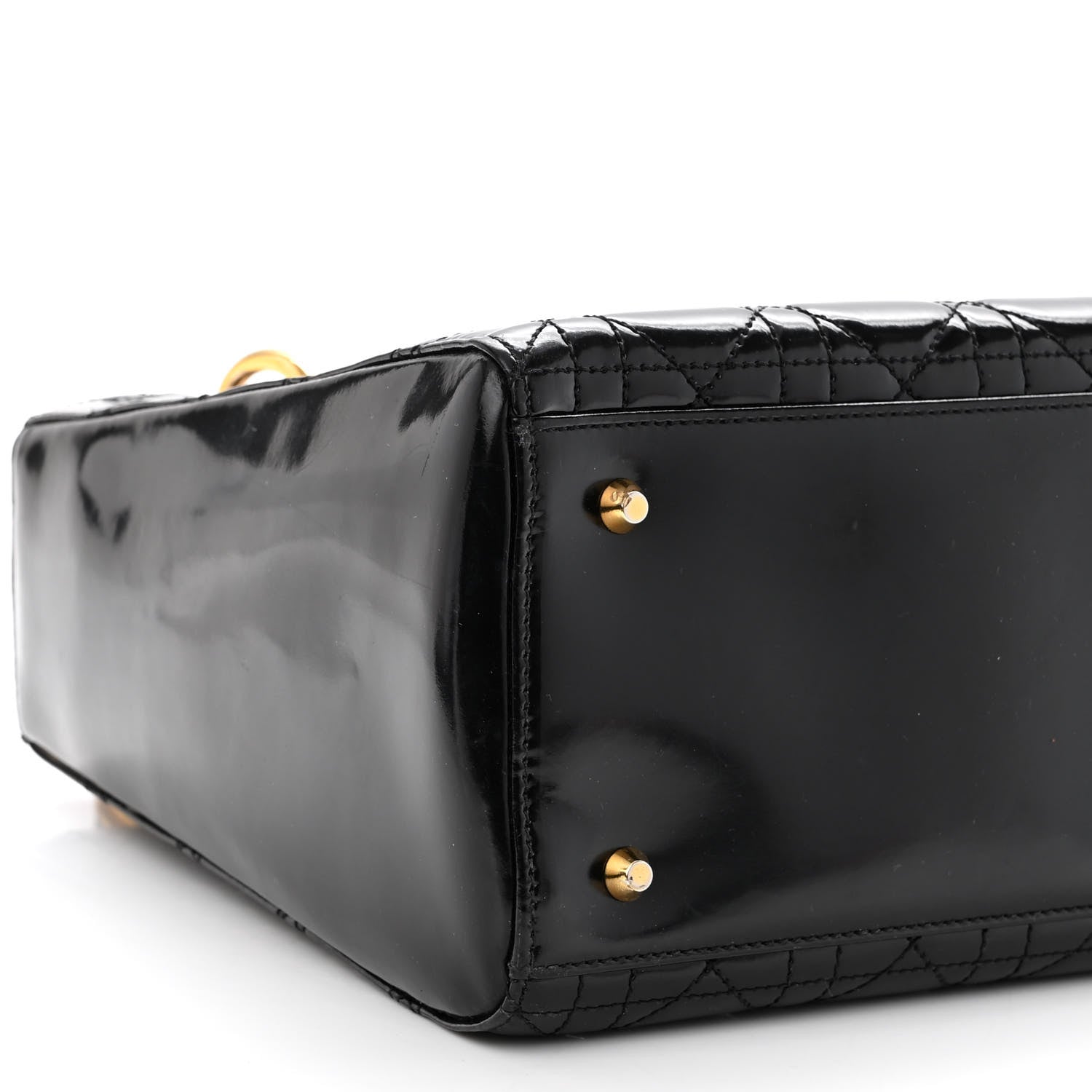 Christian Dior Patent Cannage Medium Lady Dior Black 9 of 10