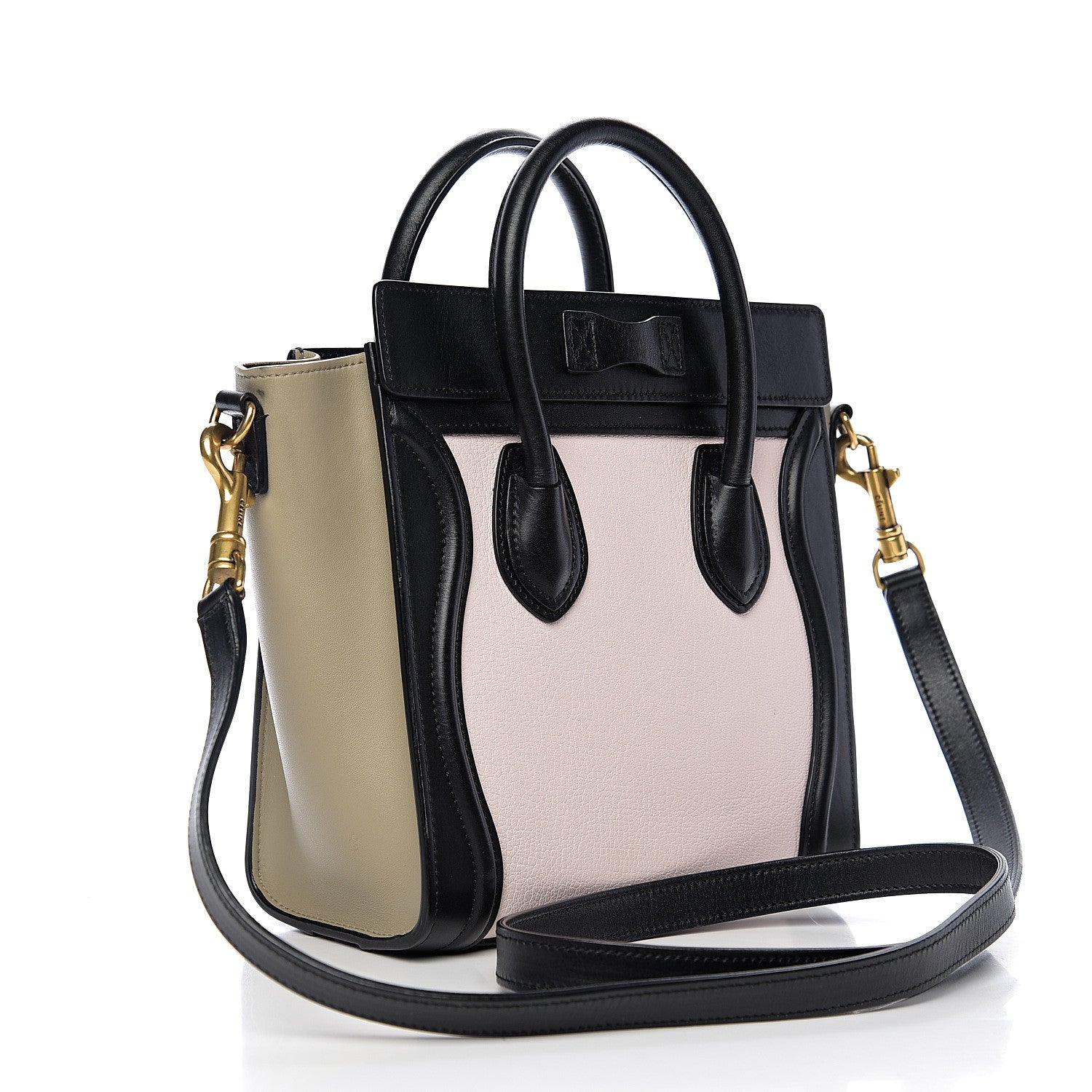 Celine Smooth Drummed Calfskin Nano Tri-Color Luggage Light Rose 2 of 8