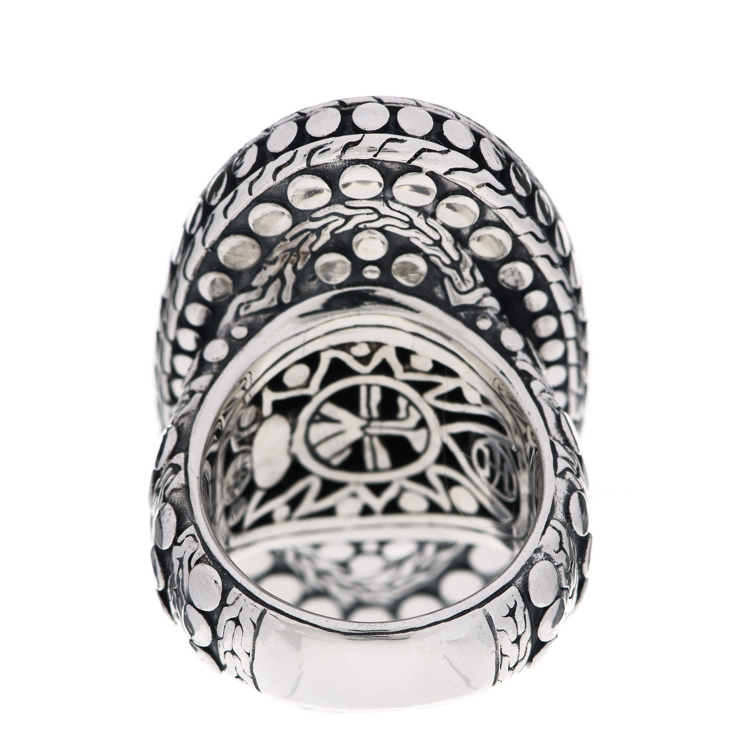 John Hardy Sterling Silver Dot Oval Ring 54 7 4 of 6