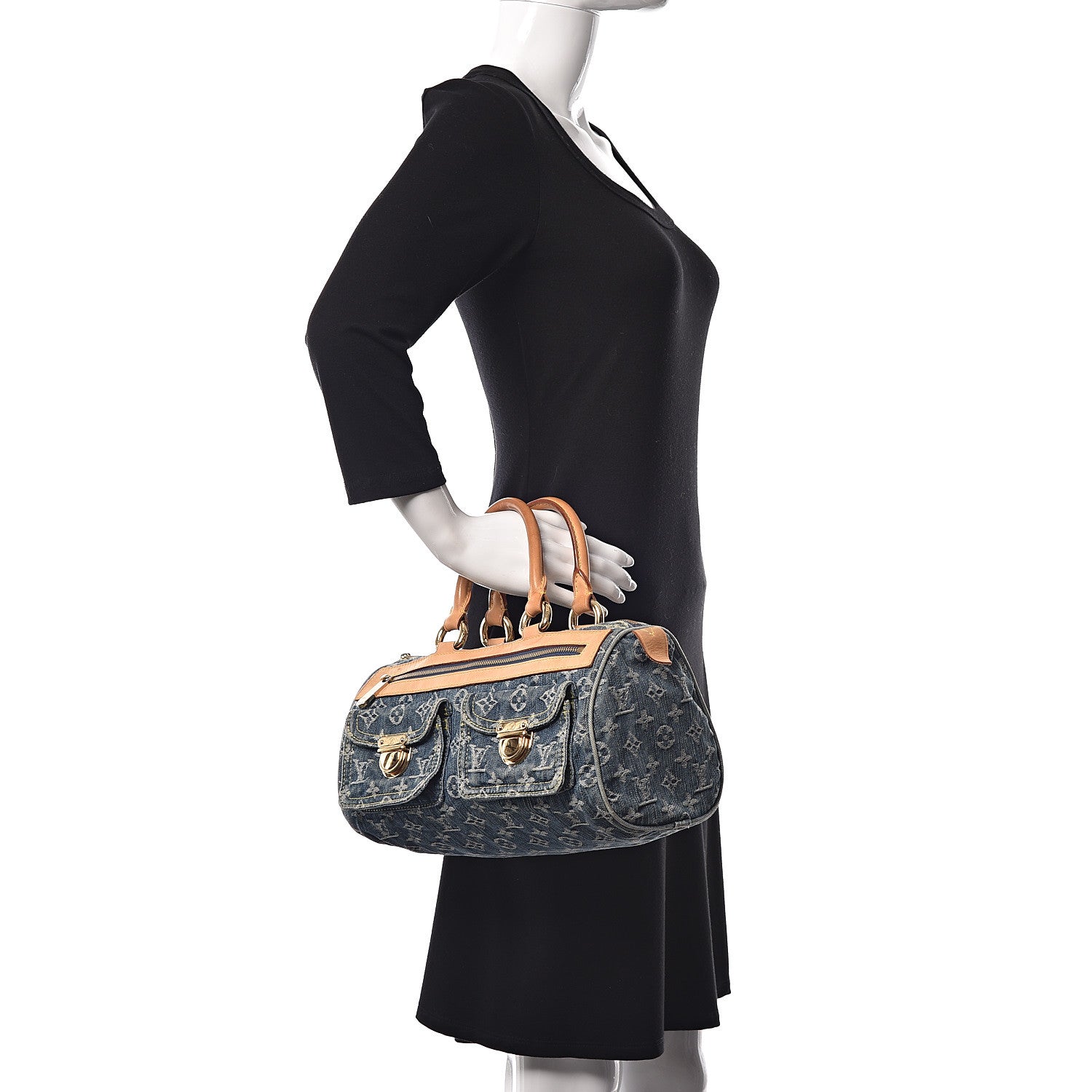 Louis Vuitton Monogram Denim Neo Speedy Blue 2 of 16