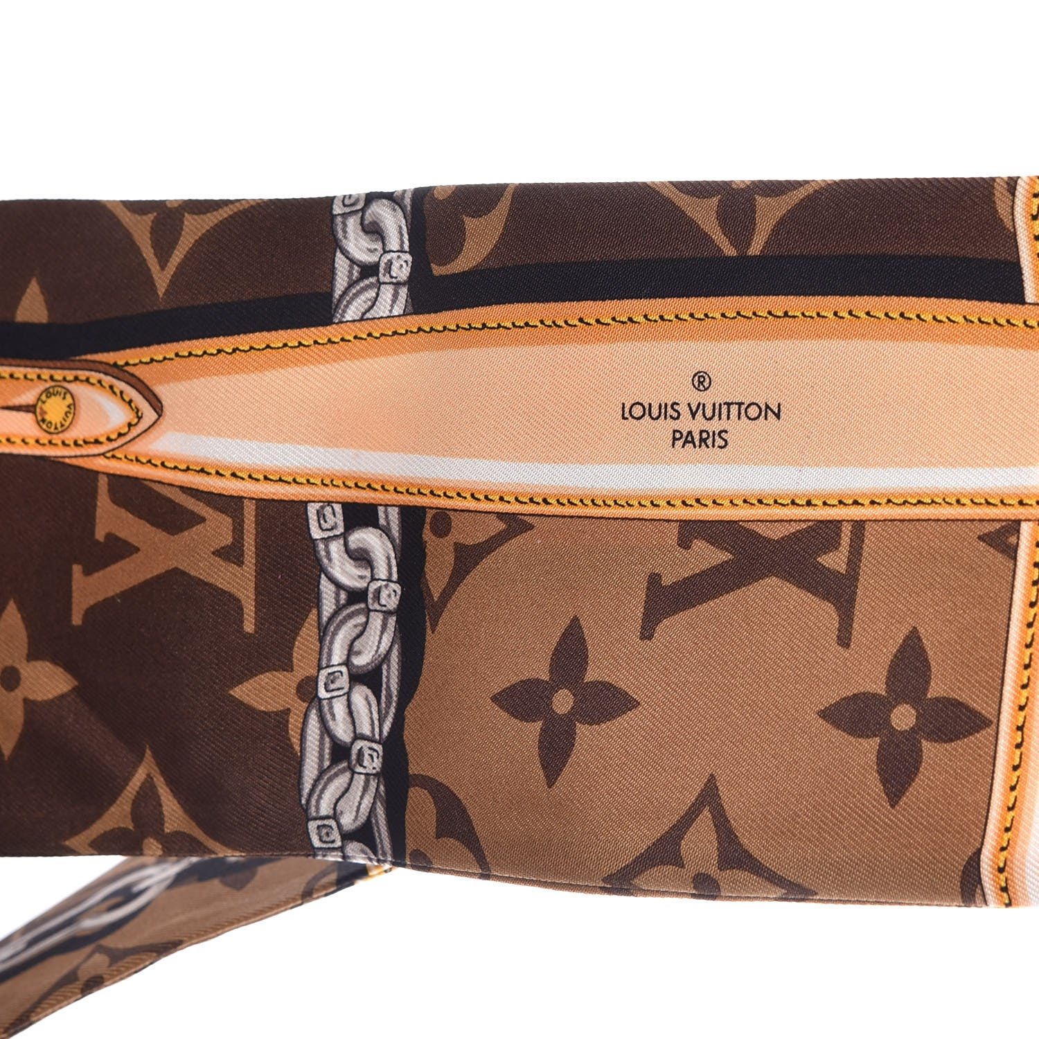 Louis Vuitton Silk Monogram Confidential Bandeau Brown 5 of 7