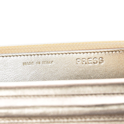 Chanel Satin Diamond Stitch Wallet On Chain WOC Black Gold 7 of 11