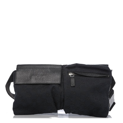 Gucci GG Monogram Double Pocket Belt Bag Black 1 of 7